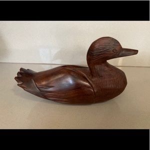 Mint Vintage hand carved Ironwood duck decoy